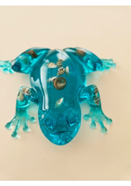 Hediyelik El Yapımı Epoksi Sevimli Kurbağa