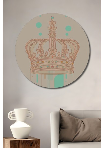 Kraliçe Tacı Modern Sanat Dekoratif Ahşap Dekoratif Ev/işyeri/ofis Yuvarlak Tablo