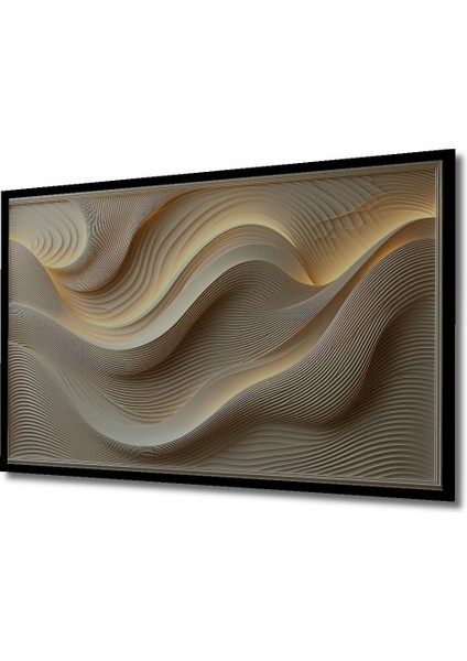 Çerçeve Görünümlü Dalgalı Işıklar Modern Sanat Dekoratif Ahşap Ev/işyeri/ofis Kare Tablo fiyatları
