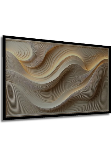 Çerçeve Görünümlü Dalgalı Işıklar Modern Sanat Dekoratif Ahşap Ev/işyeri/ofis Kare Tablo modelleri