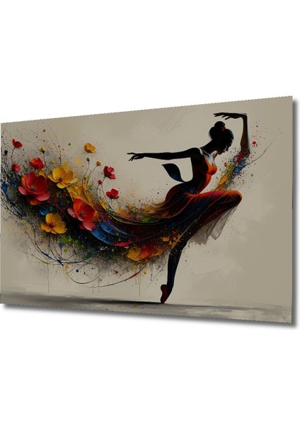 Çiçek Dansı Yağlı Boya Görünümlü Dekoratif Ahşap Dekoratif Ev/işyeri/ofis Kare Tablo fiyatları