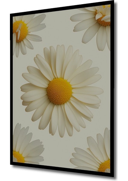 Çerçeve Görünümlü Papatya Bahçesi Yağlı Boya Görünümlü Dekoratif Ahşap Ev/işyeri/ofis Kare Tablo fiyatları