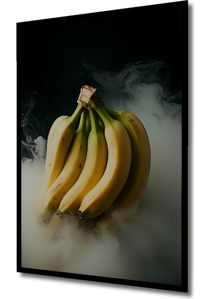 Çerçeve Görünümlü Dumanlı Muzlar Modern Sanat Dekoratif Ahşap Ev/işyeri/ofis Kare Tablo fiyatları