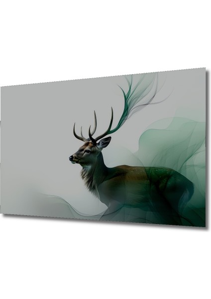 Yeşil Rüyalar Içindeki Geyik Dekoratif Ahşap Ev/işyeri/ofis Kare Tablo fiyatları