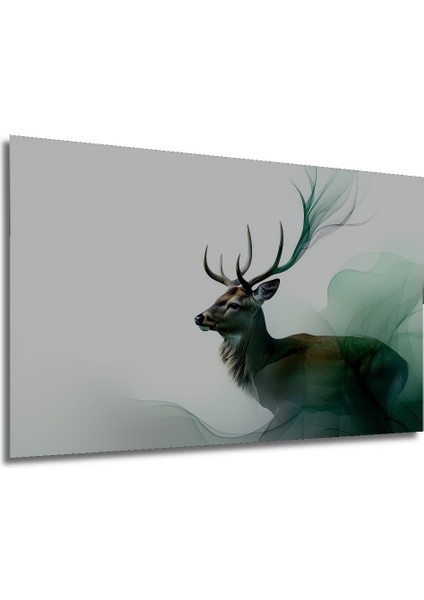 Yeşil Rüyalar Içindeki Geyik Dekoratif Ahşap Ev/işyeri/ofis Kare Tablo modelleri
