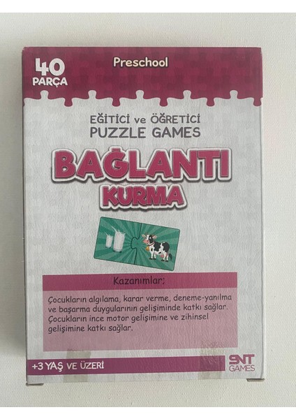 Bağlantı Kurma Puzzle | 60 Parça Eğitici Yapboz 3+ Yaş fiyatları