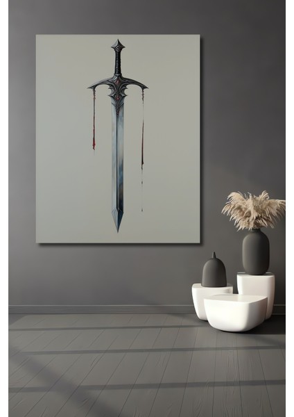 Kılıçların Efendisi Yağlı Boya Görünümlü Dekoratif Ahşap Ev/işyeri/ofis Kare Tablo
