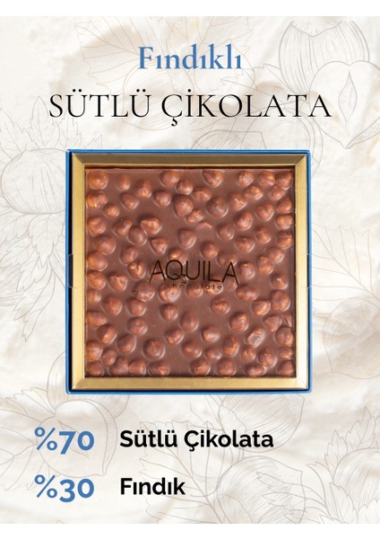 Fındıklı Sütlü Çikolata 250 gr – Premium Gurme El Yapımı Çikolata modelleri