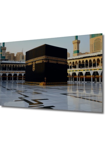 Kabe Mescidi Haram Yağlı Boya Görünümlü Dekoratif Ahşap Ev/işyeri/ofis Kare Tablo fiyatları