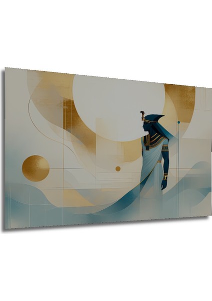 Minimalist Firavun Portresi Yağlı Boya Görünümlü Dekoratif Ahşap Dekoratif Ev/işyeri/ofis Tablo modelleri