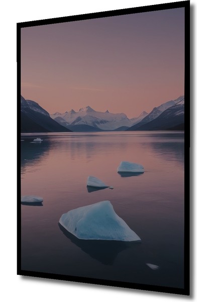 Çerçeve Görünümlü Buzdağı Rüyası Pastel Boya Görünümlü Dekoratif Ahşap Ev/işyeri/ofis Kare Tablo fiyatları