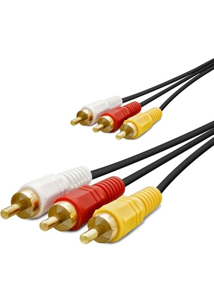 3rca Kablo Gold 1.5m Siyah HDX1038