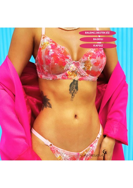 Kapsız Balenli Baskılı B-Cap Brode Takım