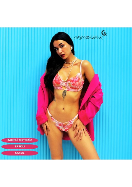 Kapsız Balenli Baskılı B-Cap Brode Takım