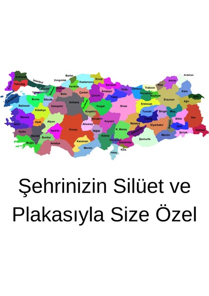 Ahşap Türkiye Şehir Haritası Araba Süsü – 81 İl Plaka Numaralı Dikiz Ayna Hediyelik fırsatları