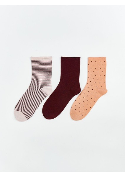 Desenli Kadın Soket Çorap 3'lü (W5)