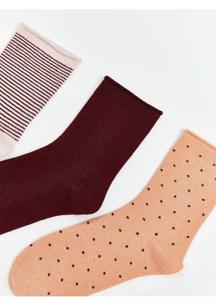 Desenli Kadın Soket Çorap 3'lü (W5) fiyatları