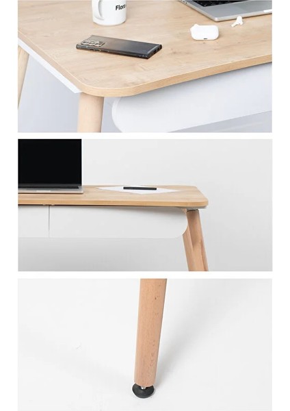 Logo Tex Çalışma Masası Takımı – Bilgisayar Masası, Kitaplık, Meşe-Beyaz fırsatları