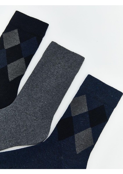 Desenli Erkek Soket Çorap 3'lü (W5) fiyatları