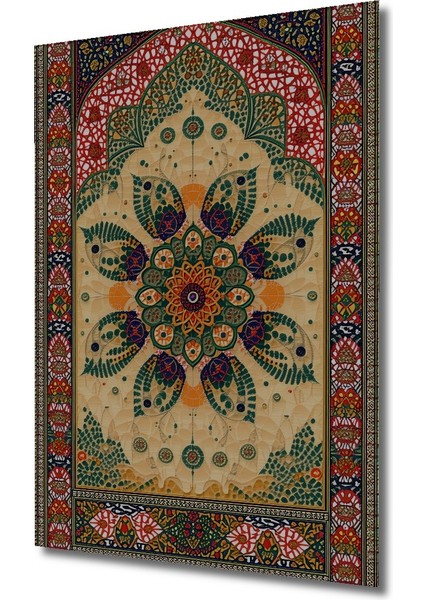 Osmanlı Çiçek Bahçesi Yağlı Boya Görünümlü Dekoratif Ahşap Ev/işyeri/ofis Kare Tablo fiyatları