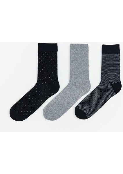 Desenli Erkek Soket Çorap 3'lü (W5)