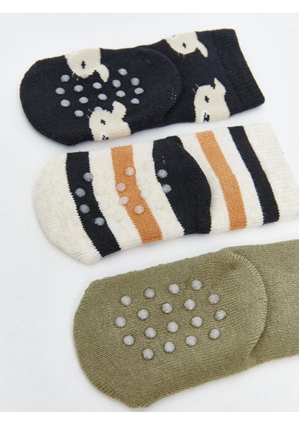 Desenli Erkek Bebek Soket Çorap 3'lü (W5) fiyatları