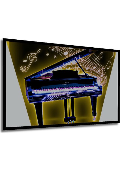 Çerçeve Görünümlü Neon Işıltılı Piyano Modern Sanat Dekoratif Ahşap Ev/işyeri/ofis Kare Tablo modelleri