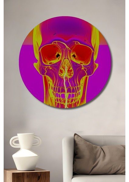 Neon Işık Ölüm Dansı Modern Sanat Dekoratif Ahşap Ev/işyeri/ofis Yuvarlak Tablo