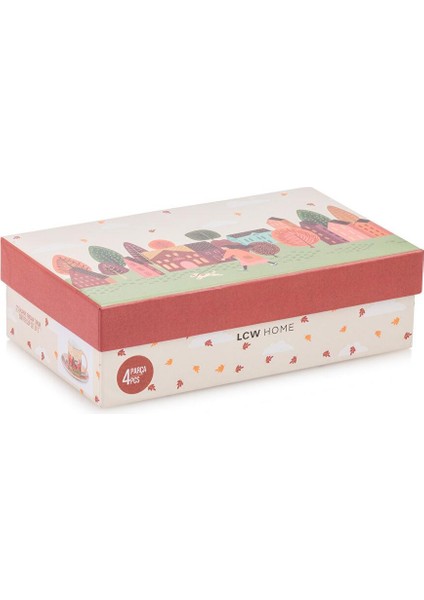 Baskılı 2 Kişilik Porselen Kahve Fincan Takımı 90 ml (W5) fırsatları