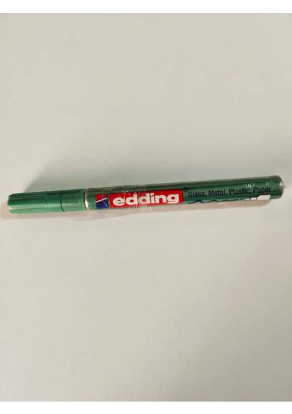 Edding 751 Hobi Sanat Kalemi Boya Dekorasyon Markörü 1-2 mm Metalik Yeşil