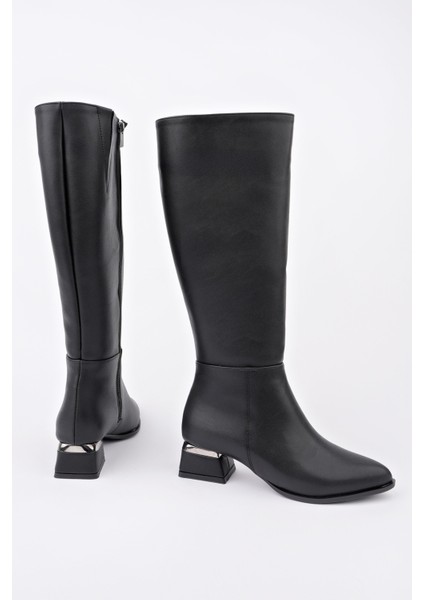 Collie Sivri Burun Yandan Fermuarlı Topuklu Kadın Çizme