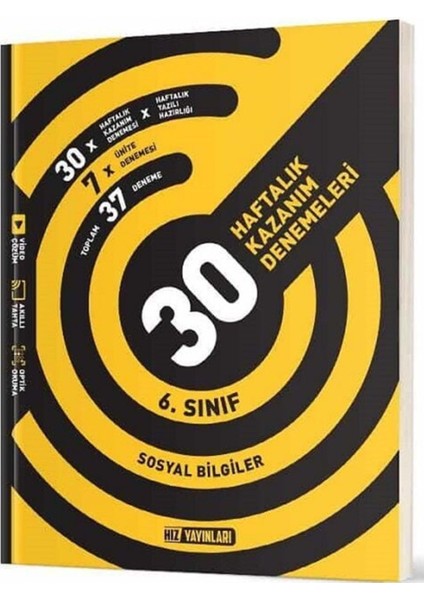 6.sınıf Sosyal Bilgiler 30 Haftalık Deneme Yeni