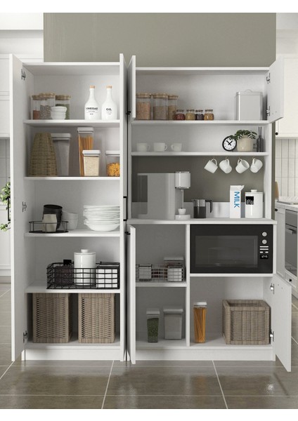 Tuco 2 Kapakli - Tuco 5 Rafli Çok Amaçlı Dolap Beyaz modelleri