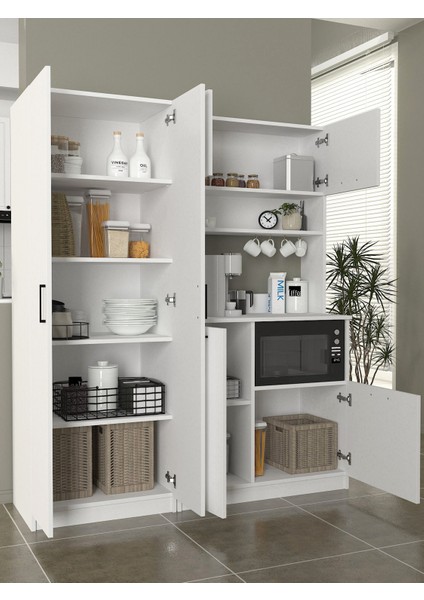 Tuco 2 Kapakli - Tuco 5 Rafli Çok Amaçlı Dolap Beyaz indirimleri