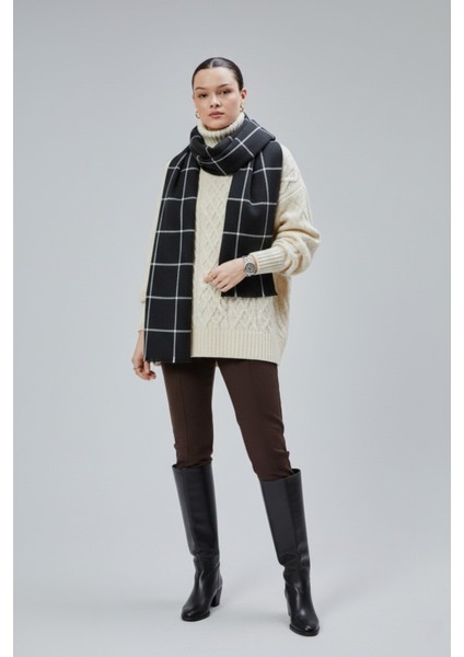 Kadın Yumuşak Dokulu Ekose Model Kışlık Şal