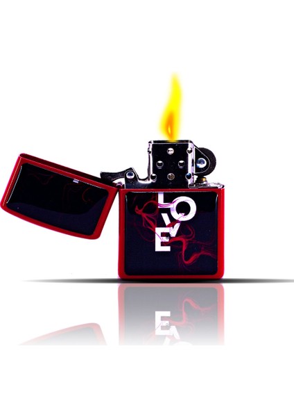 Love Basıkılı Kırmızı Benzinli Çakmak fırsatları