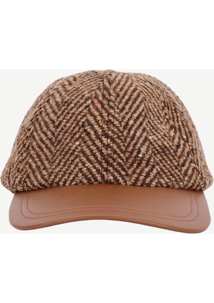 Balıksırtı Desenli Yün Şapka