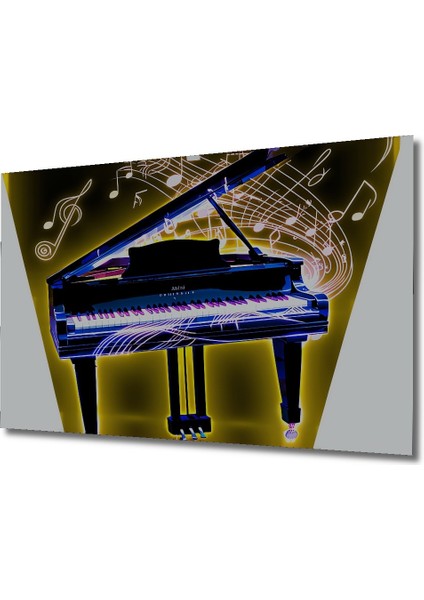 Neon Işıltılı Piyano Modern Sanat Dekoratif Ahşap Ev/işyeri/ofis Kare Tablo fiyatları