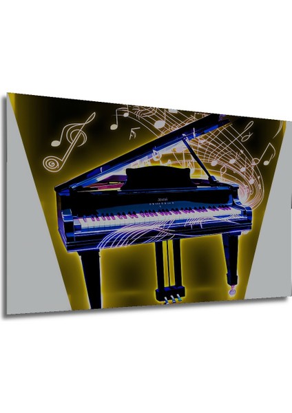 Neon Işıltılı Piyano Modern Sanat Dekoratif Ahşap Ev/işyeri/ofis Kare Tablo modelleri