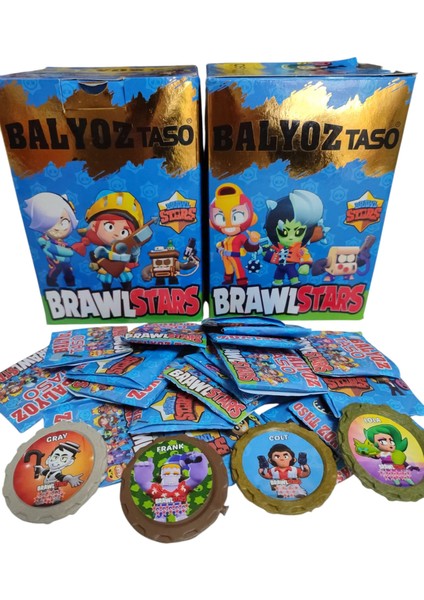 Brawl Stars Balyoz Taso 50 Adet | Mini Sürpriz Oyuncak ve Şeker Hediyeli | Hediye Paketli