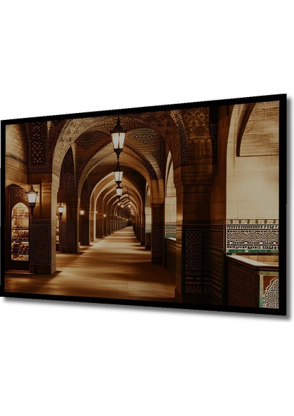 Çerçeve Görünümlü Mistik Osmanlı Sarayı Yağlı Boya Görünümlü Dekoratif Ahşap Işyeri/ofis Kare Tablo fiyatları