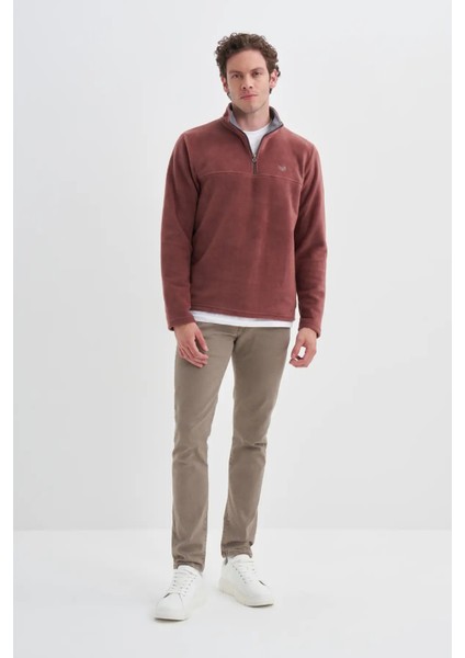 Yarım Balıkçı Yaka Kalın Polar Regular Fit SWEATSHIRT-56320