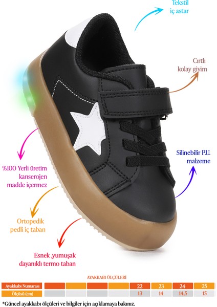 Rena Günlük Cırtlı Işıklı Erkek Bebek Spor Ayakkabı fiyatları