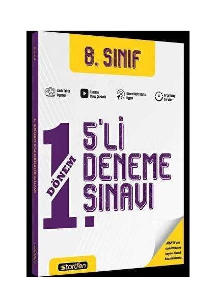 Startfen 8.sınıf 1.dönem 5'li Deneme Sınavı