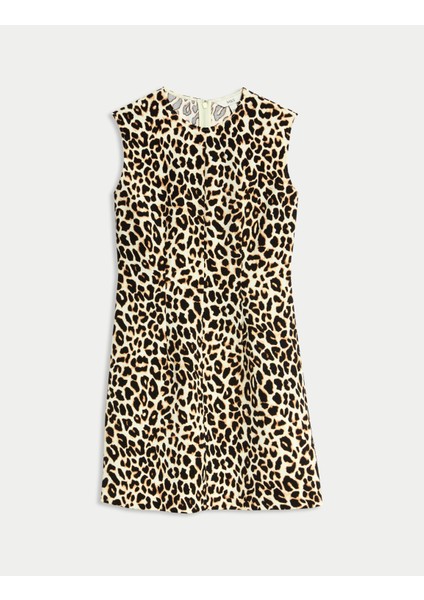 Yuvarlak Yaka Mini Elbise