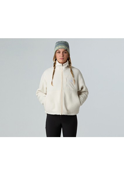 W Yumiori Off Peak Full Zip Jacket Erkek Outdoor Polar Ceket NF0A8EUZQLI1 Beyaz modelleri