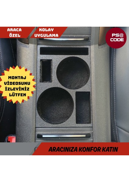 2019-2025 Model Rifter-Berlingo-Proace City-Doblo-Opel Combo Uyumlu Orta Konsol Bardaklık