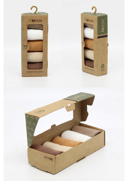 Bistyle 5'li Penye Soket Kutulu Basic Çorap 10131 Bej