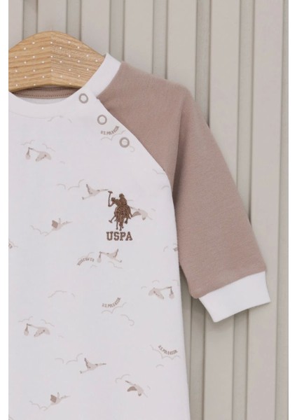 U.s.polo Erkek Bebek Uzun Kol Patiksiz Tulum USB2020 Krem fiyatları