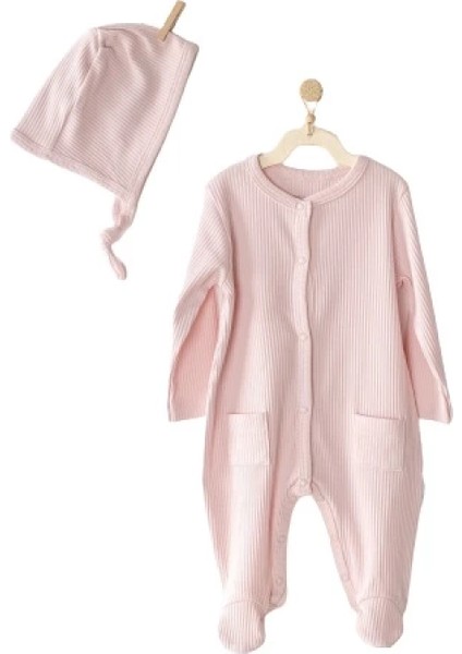 Andywawa AC23651 Modal Bebe Tulum Takım Pink